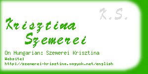 krisztina szemerei business card